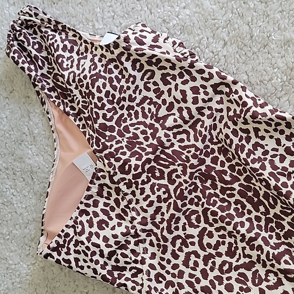 NEW J CREW ONE SHOULDER ruched Swin Suit In Leaopard Print Size 10 - Picture 12 of 16
